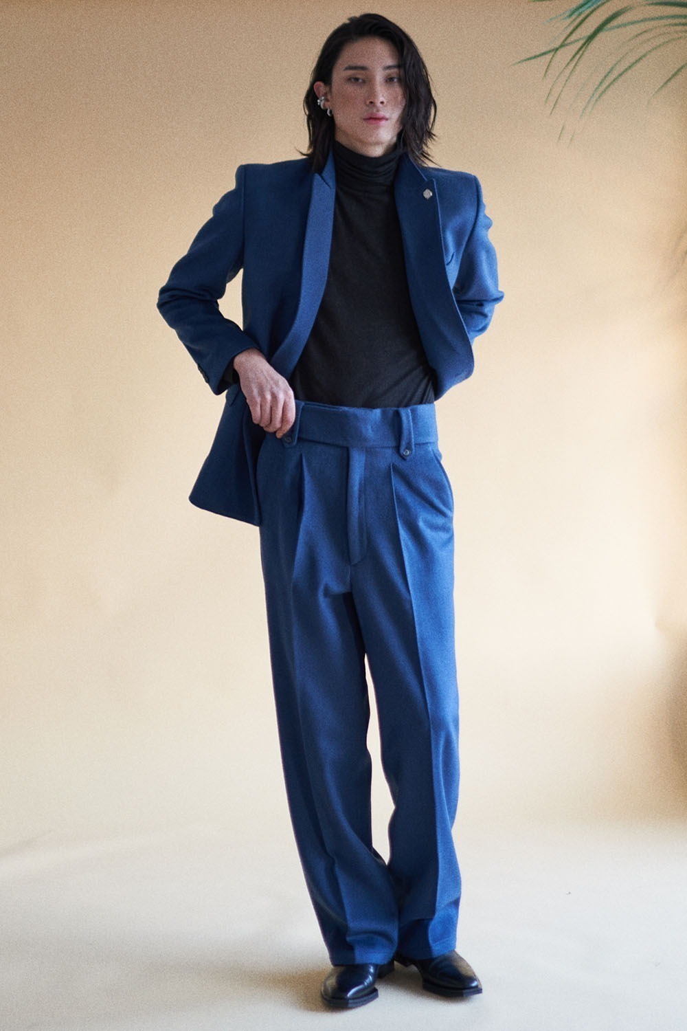 Gurka design Wool blended pants blue 구르카 디자인 울블렌디드 팬츠 블루