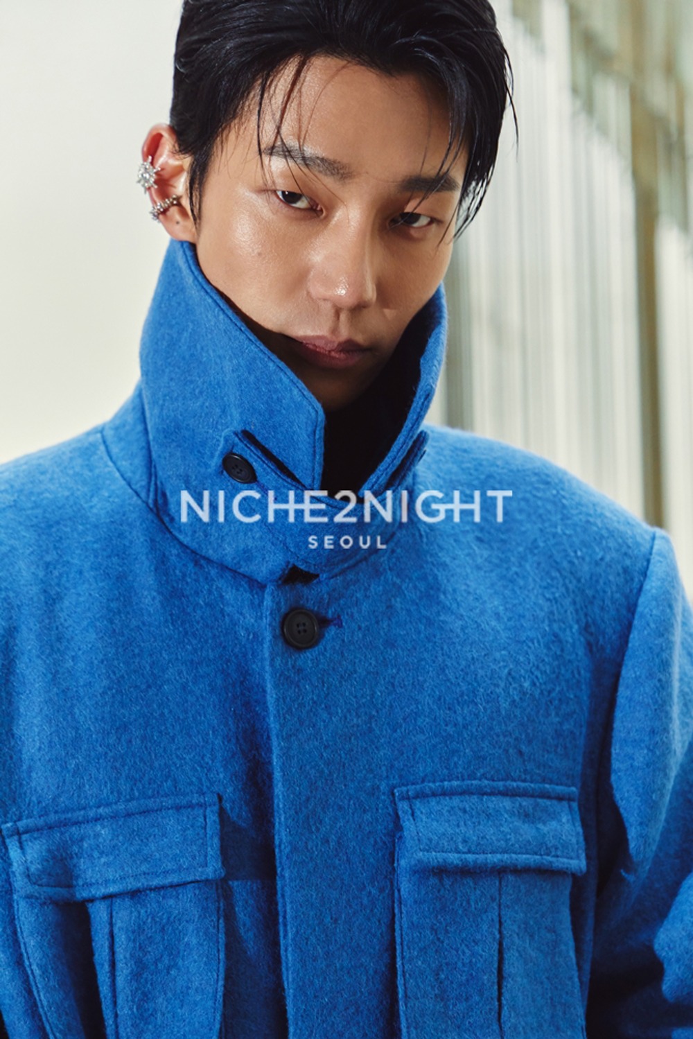 [ Balmacaan high neck four pocket coat - BLUE ] 발마칸 하이넥 4포켓 코트 블루